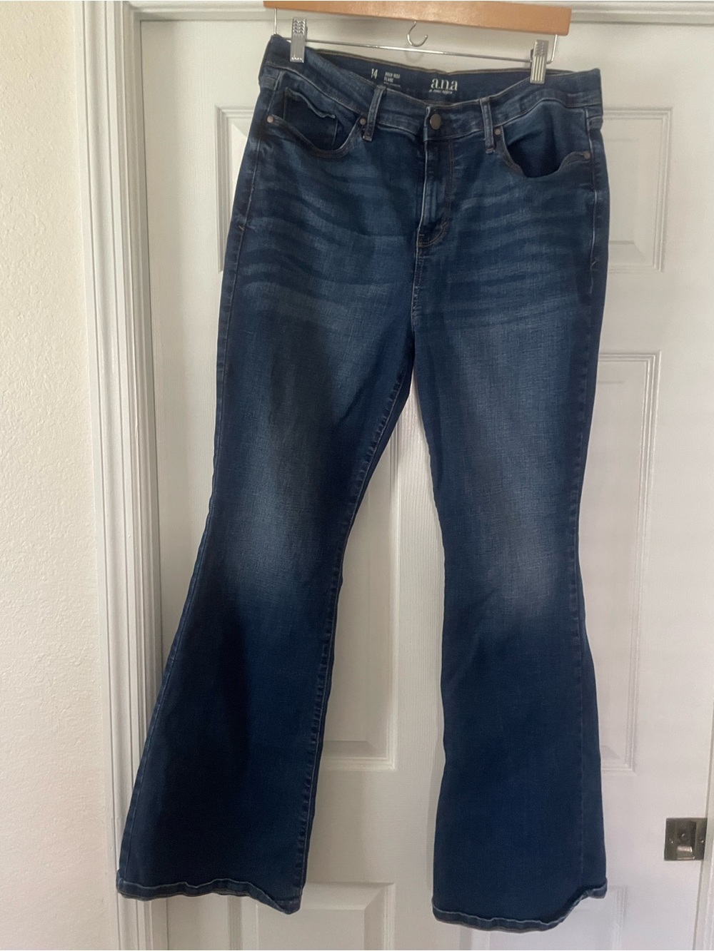 a.n.a Dark Blue Flared Jeans 14